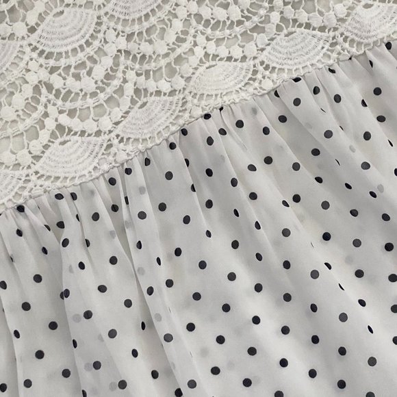 Abercrombie & Fitch Lace Detail White/Black Racer Back Sleeveless Top - Picture 6 of 9